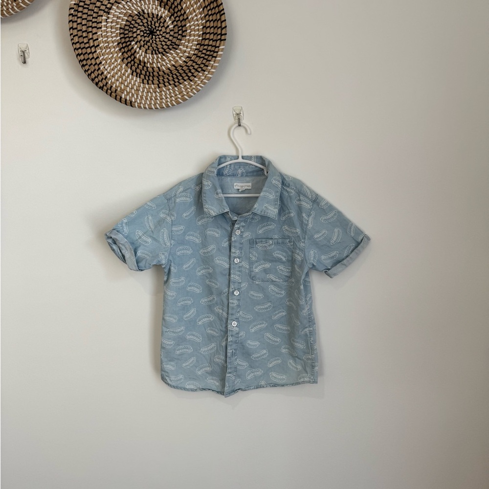 🤍3/$20🤍Kids Blue Patterned Shirt 🌭